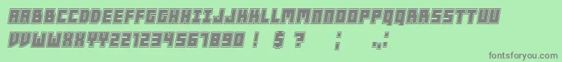 PlayersCollege Italic Font – Gray Fonts on Green Background