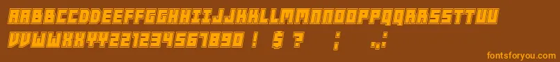 PlayersCollege Italic Font – Orange Fonts on Brown Background