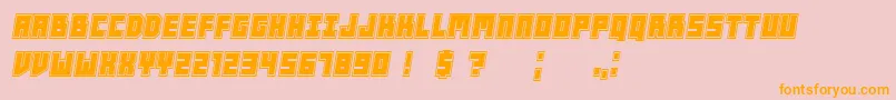 PlayersCollege Italic-Schriftart – Orangefarbene Schriften auf rosa Hintergrund