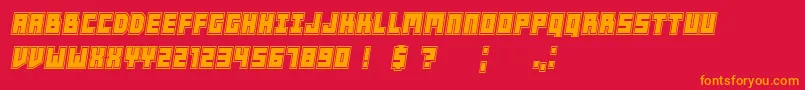 PlayersCollege Italic Font – Orange Fonts on Red Background