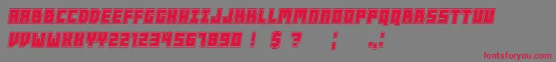 PlayersCollege Italic Font – Red Fonts on Gray Background