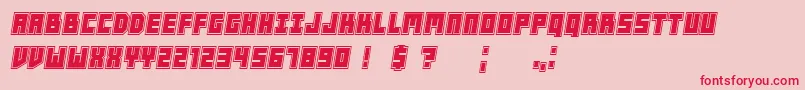 PlayersCollege Italic Font – Red Fonts on Pink Background