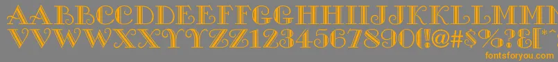 BalerinaNormal Font – Orange Fonts on Gray Background