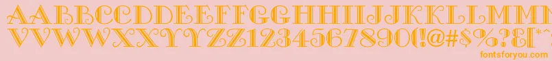 BalerinaNormal Font – Orange Fonts on Pink Background