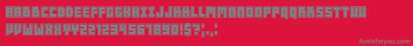 PlayersCollege Font – Gray Fonts on Red Background