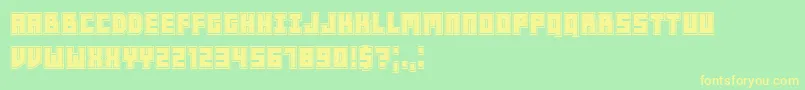 PlayersCollege Font – Yellow Fonts on Green Background