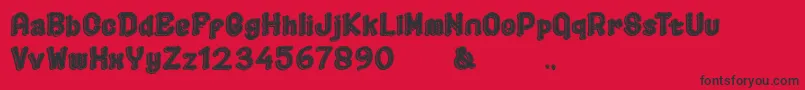 PLAYGROUND 3D Font – Black Fonts on Red Background