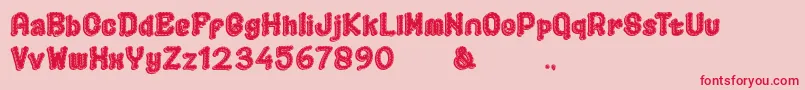 PLAYGROUND 3D Font – Red Fonts on Pink Background