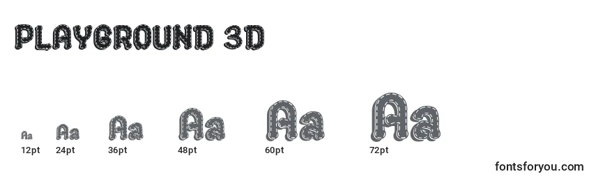 Размеры шрифта PLAYGROUND 3D