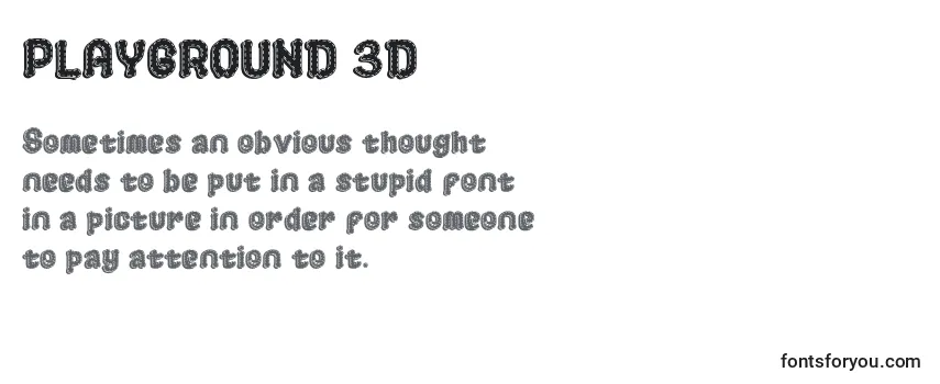 Reseña de la fuente PLAYGROUND 3D