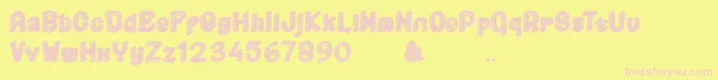 PLAYGROUND 3D-Schriftart – Rosa Schriften auf gelbem Hintergrund