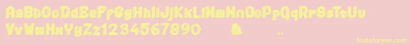 PLAYGROUND 3D-Schriftart – Gelbe Schriften auf rosa Hintergrund