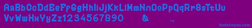 PLAYGROUND-fontti – siniset fontit violetilla taustalla