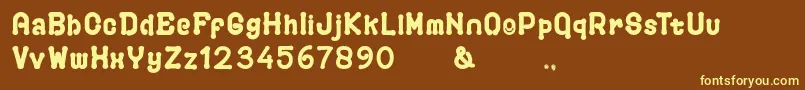 PLAYGROUND Font – Yellow Fonts on Brown Background