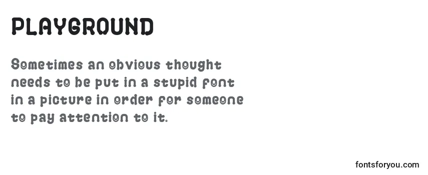 Review of the PLAYGROUND (137063) Font