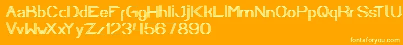 PLAYGROUND Font – Yellow Fonts on Orange Background