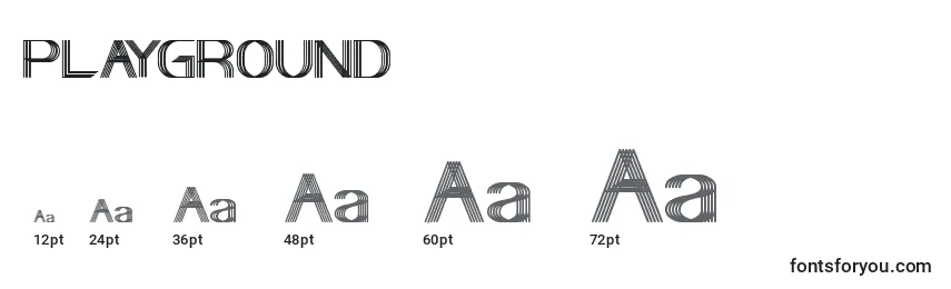 Размеры шрифта PLAYGROUND (137064)
