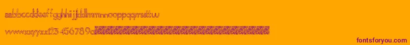 フォントPlaygrounds – オレンジの背景に紫のフォント
