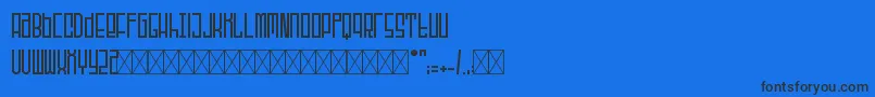 フォントPlaylines Free – 黒い文字の青い背景