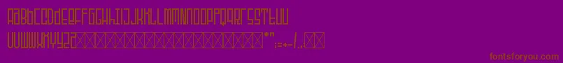 フォントPlaylines Free – 紫色の背景に茶色のフォント