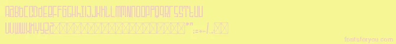 フォントPlaylines Free – ピンクのフォント、黄色の背景