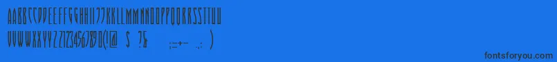Playoff Display FREE FOR PERSONAL USE ONLY Font – Black Fonts on Blue Background