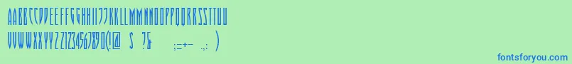 fuente Playoff Display FREE FOR PERSONAL USE ONLY – Fuentes Azules Sobre Fondo Verde