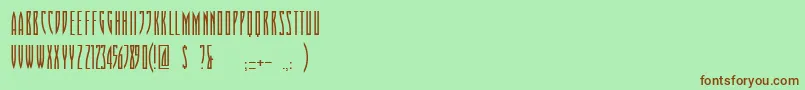 Fonte Playoff Display FREE FOR PERSONAL USE ONLY – fontes marrons em um fundo verde