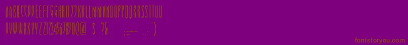 Fonte Playoff Display FREE FOR PERSONAL USE ONLY – fontes marrons em um fundo roxo