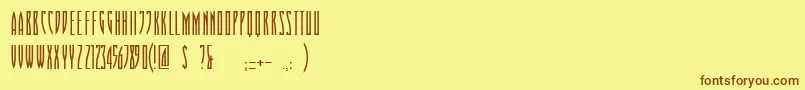 fuente Playoff Display FREE FOR PERSONAL USE ONLY – Fuentes Marrones Sobre Fondo Amarillo