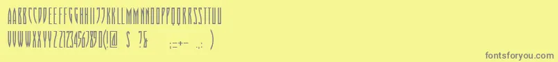 フォントPlayoff Display FREE FOR PERSONAL USE ONLY – 黄色の背景に灰色の文字