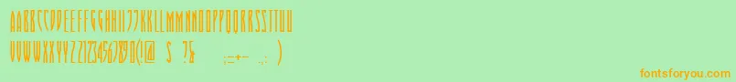 Fonte Playoff Display FREE FOR PERSONAL USE ONLY – fontes laranjas em um fundo verde