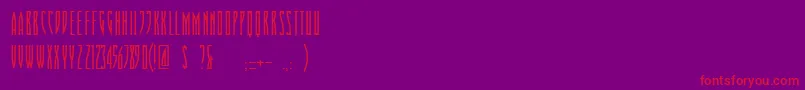 Playoff Display FREE FOR PERSONAL USE ONLY Font – Red Fonts on Purple Background
