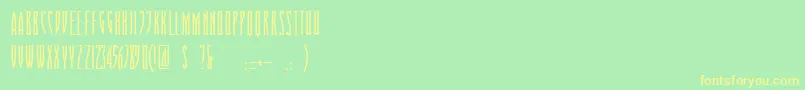 Fonte Playoff Display FREE FOR PERSONAL USE ONLY – fontes amarelas em um fundo verde