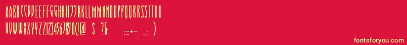 Playoff Display FREE FOR PERSONAL USE ONLY Font – Yellow Fonts on Red Background