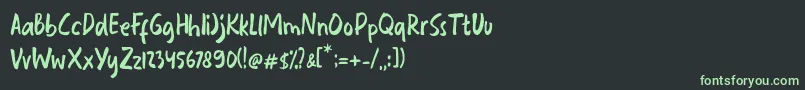 Шрифт PLAYPULL Demo – зелёные шрифты на чёрном фоне