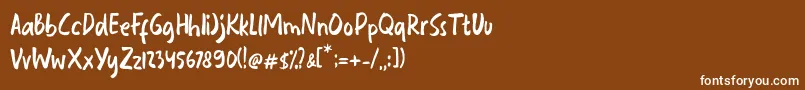 Шрифт PLAYPULL Demo – белые шрифты на коричневом фоне