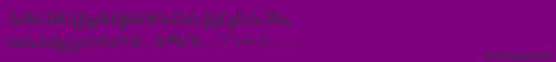 フォントPlease Dont Take My Man   – 紫の背景に黒い文字