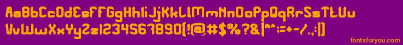 PLEASE FORGIVE ME Bold Font – Orange Fonts on Purple Background