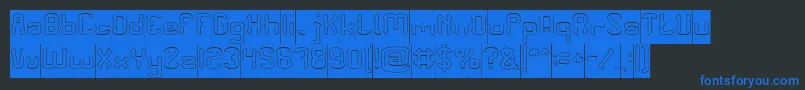PLEASE FORGIVE ME Hollow Inverse Font – Blue Fonts on Black Background