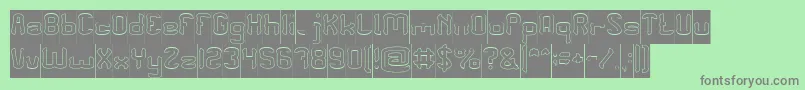 PLEASE FORGIVE ME Hollow Inverse Font – Gray Fonts on Green Background