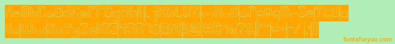 PLEASE FORGIVE ME Hollow Inverse Font – Orange Fonts on Green Background