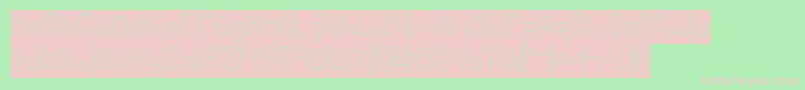 PLEASE FORGIVE ME Hollow Inverse-fontti – vaaleanpunaiset fontit vihreällä taustalla