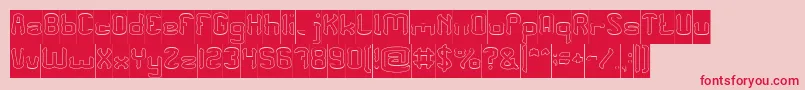 PLEASE FORGIVE ME Hollow Inverse Font – Red Fonts on Pink Background