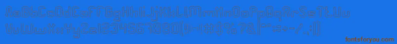 PLEASE FORGIVE ME Hollow Font – Brown Fonts on Blue Background