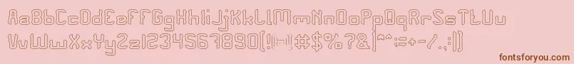 PLEASE FORGIVE ME Hollow Font – Brown Fonts on Pink Background