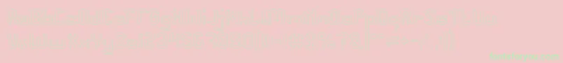 PLEASE FORGIVE ME Hollow Font – Green Fonts on Pink Background