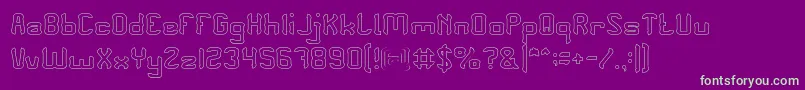 PLEASE FORGIVE ME Hollow Font – Green Fonts on Purple Background