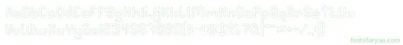 PLEASE FORGIVE ME Hollow Font – Green Fonts on White Background