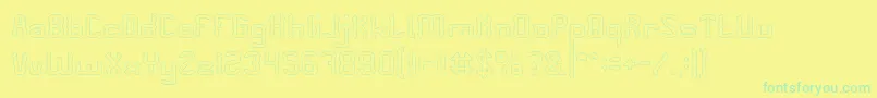 PLEASE FORGIVE ME Hollow Font – Green Fonts on Yellow Background